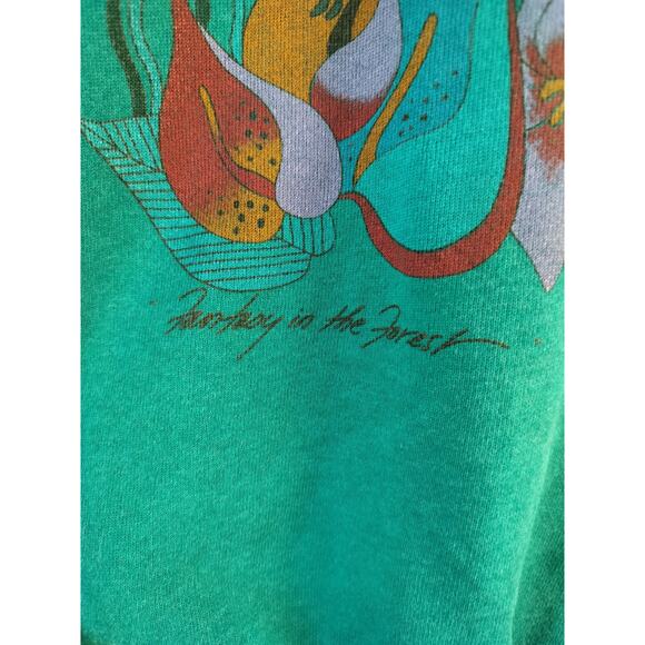 Vintage Laurel Burch Large 42/44 Butterfly Farmboy Forest Pullover Sweater - Picture 3 of 11